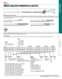 Thumbnail of document Data Sheet - Series R Mineral Insulated RTD